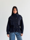 Lace layer Jacket in Navy blue