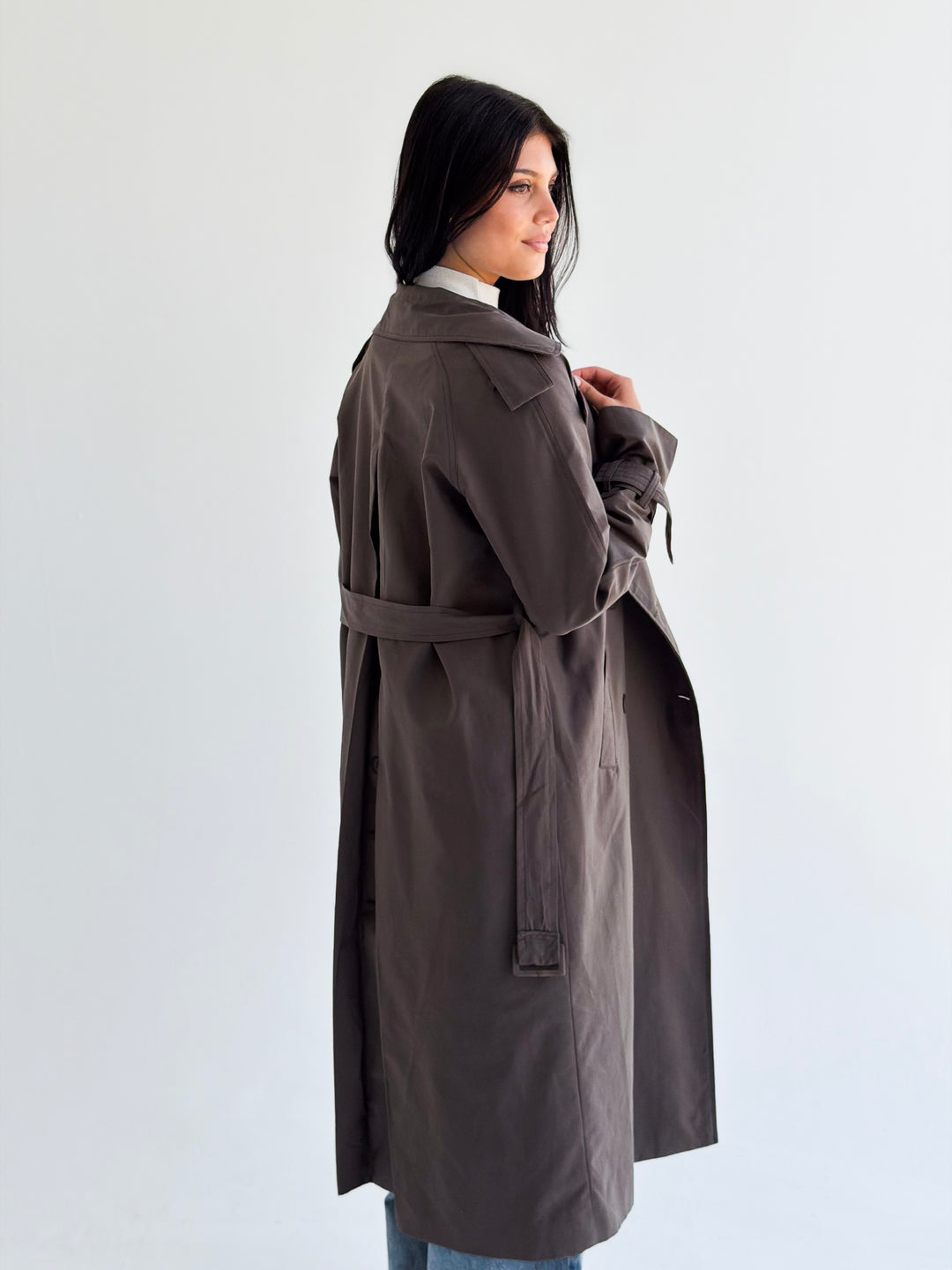 The Classic edit trench coat in Gray