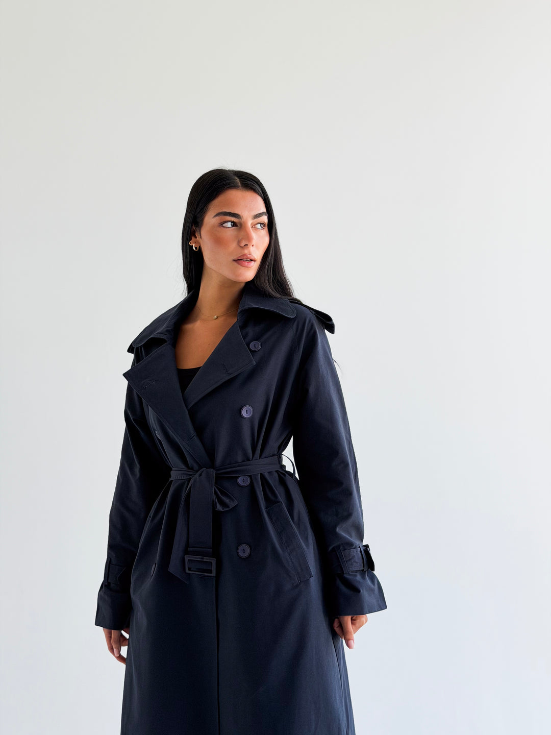 The Classic edit trench coat in Navy blue