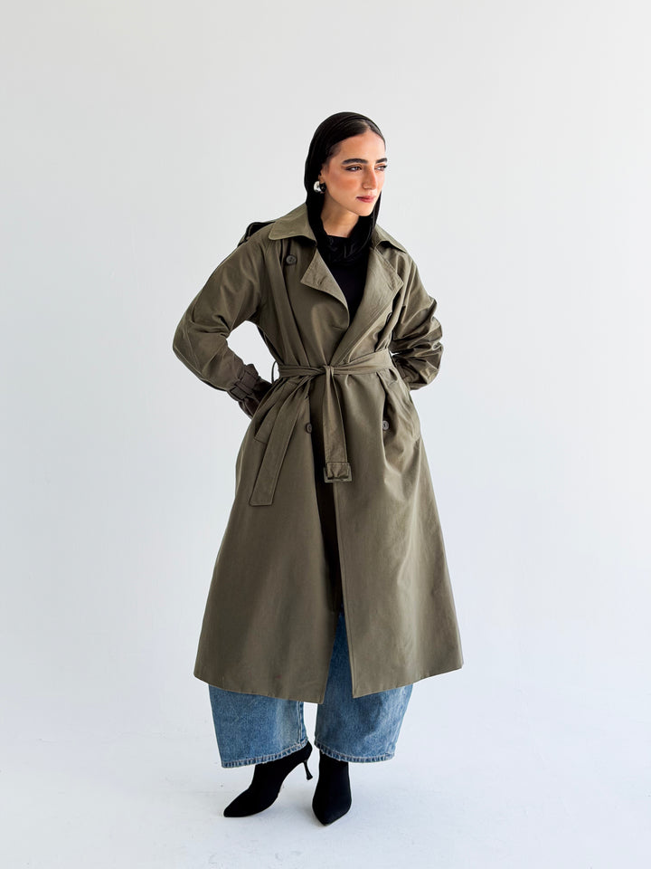 The Classic edit trench coat in olive