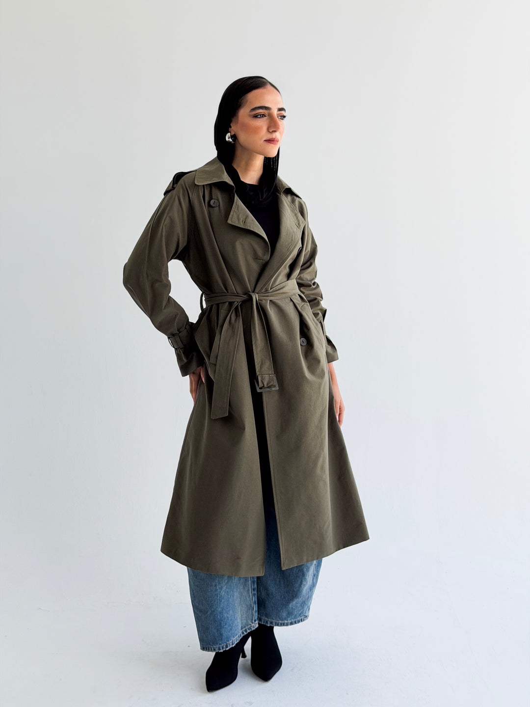 The Classic edit trench coat in olive