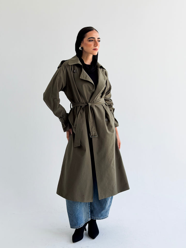 The Classic edit trench coat in olive