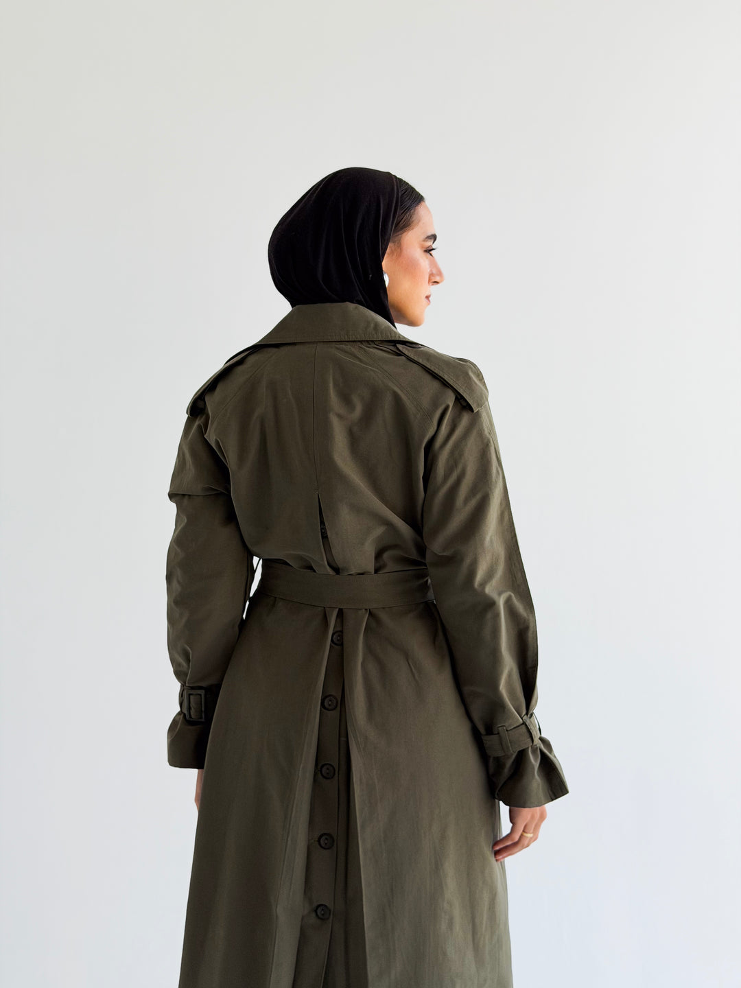 The Classic edit trench coat in olive
