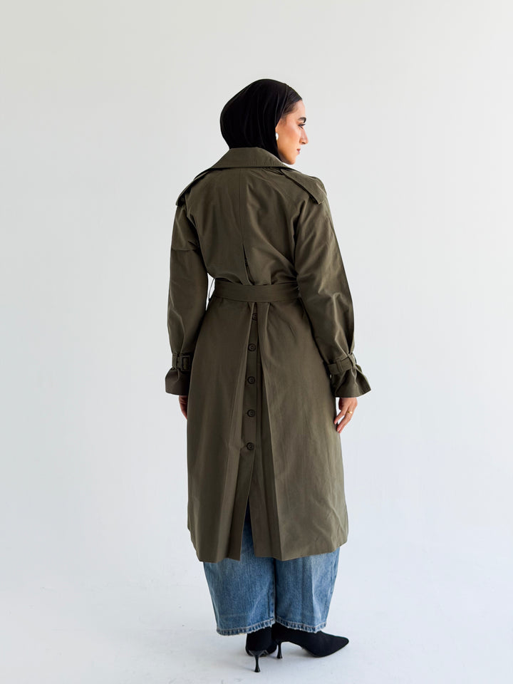 The Classic edit trench coat in olive