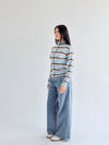 The striped Edit in sky blue