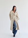 Double Eyelet trench coat in Beige