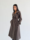 Double Eyelet trench coat in Gray