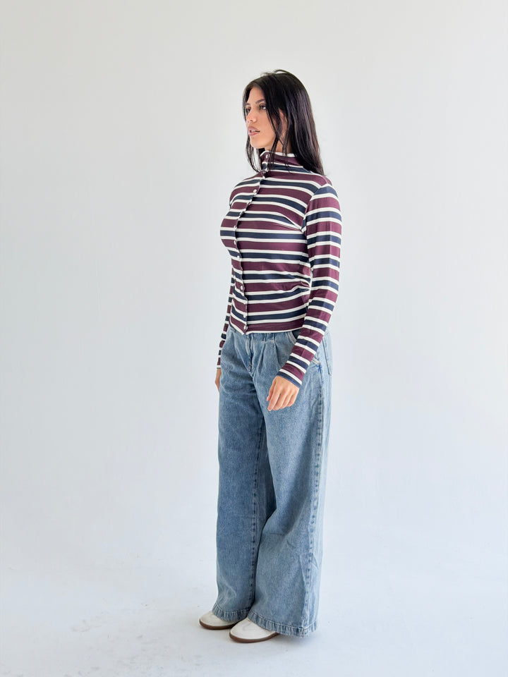 The Striped Edit in Burgundy