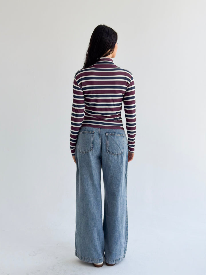 The Striped Edit in Burgundy