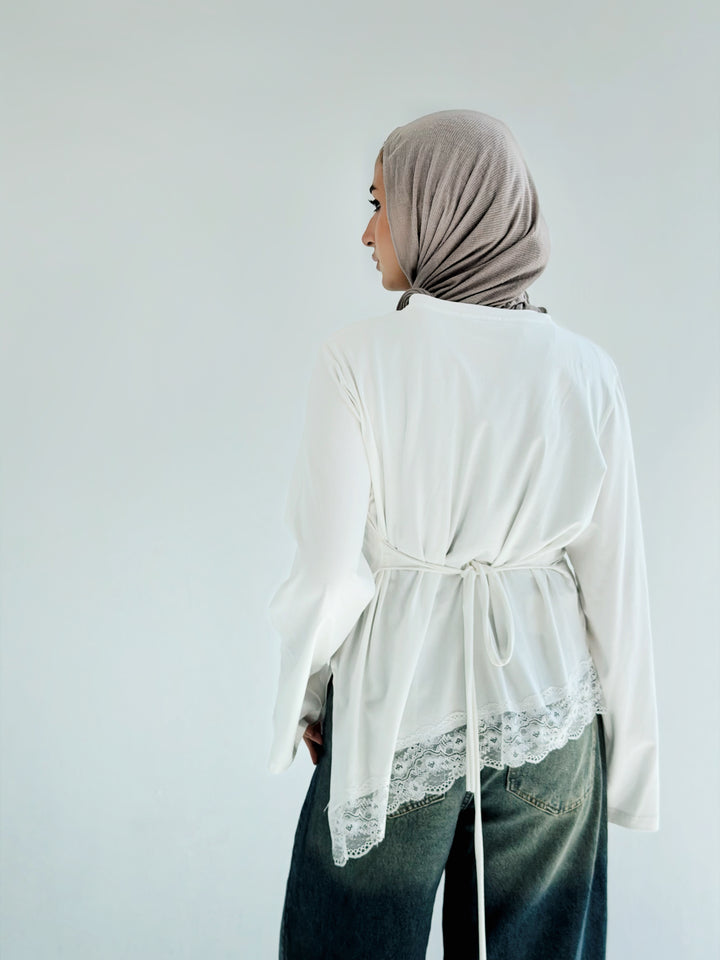 Everyday lace Top in white