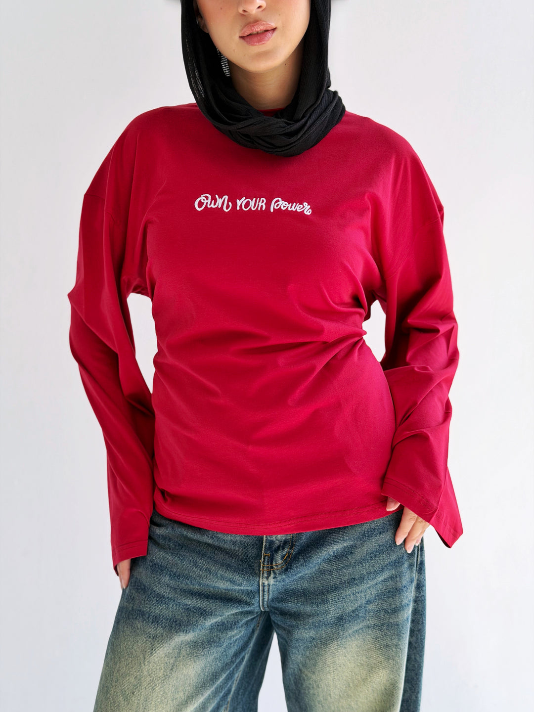 Sleeves Top in red