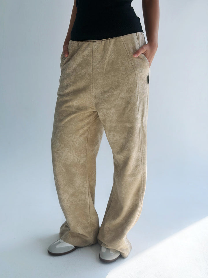 Daily wide pants in Beige