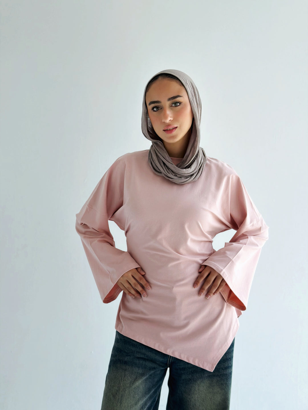 Waist Tie Top In rose