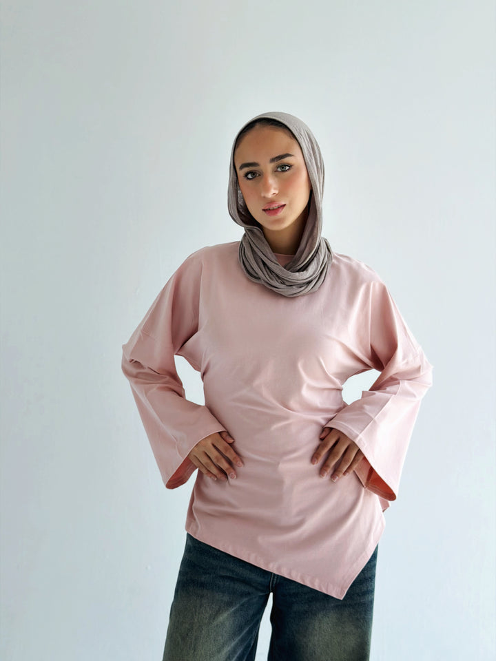 Waist Tie Top In rose