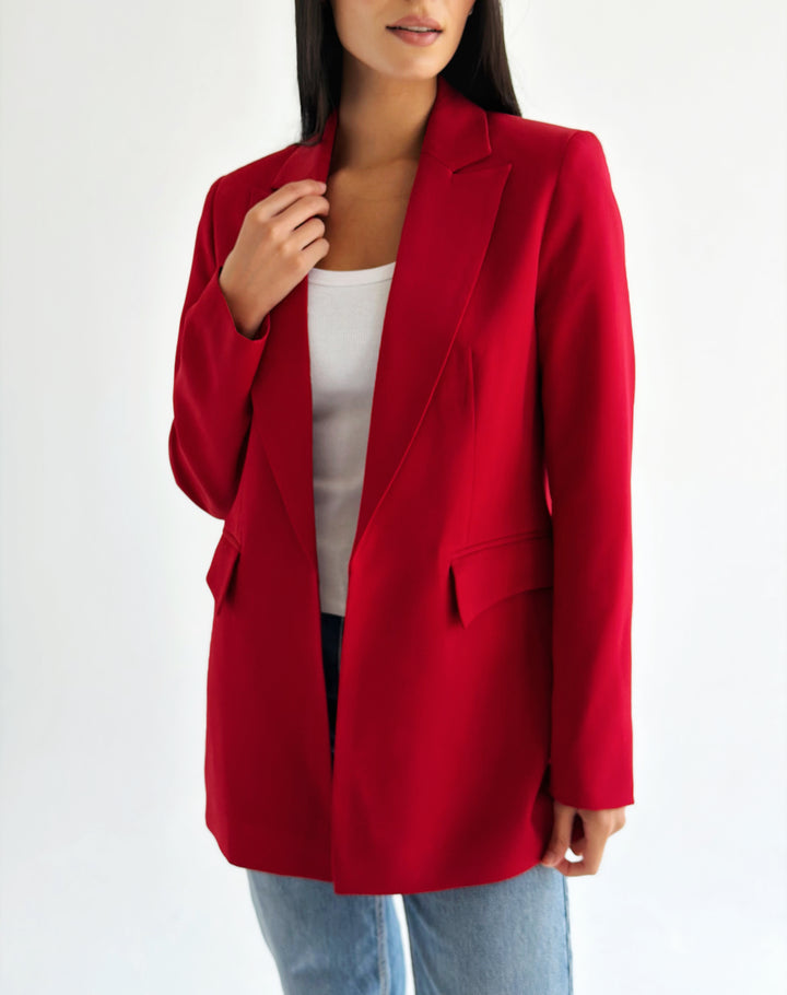 Slim fit blazer in Red