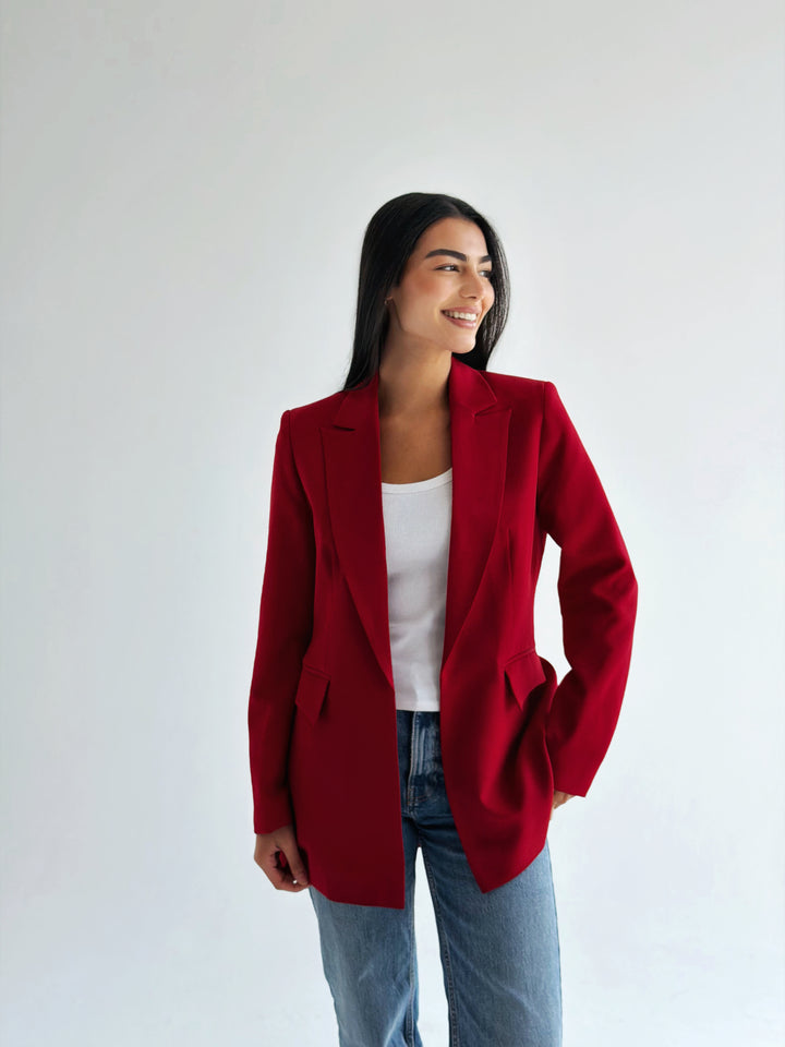 Slim fit blazer in Red