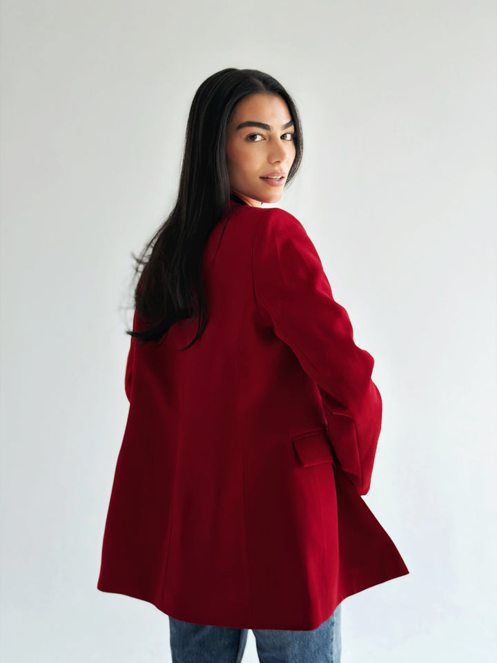 Slim fit blazer in Red