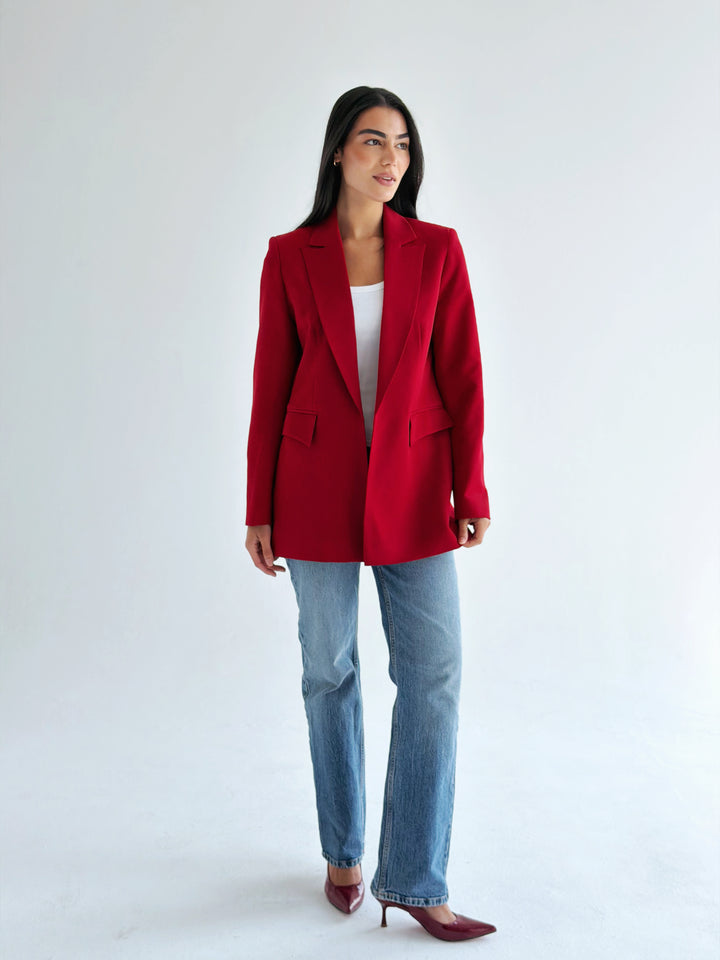 Slim fit blazer in Red