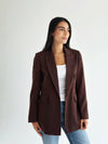 Slim fit blazer in Brown