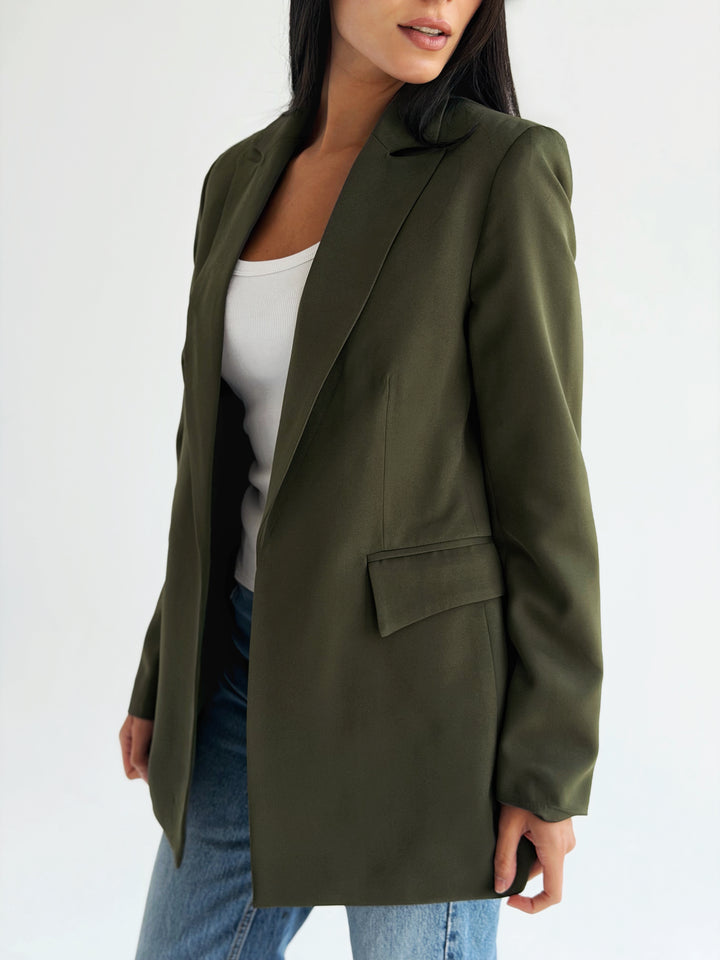 Slim fit blazer in olive