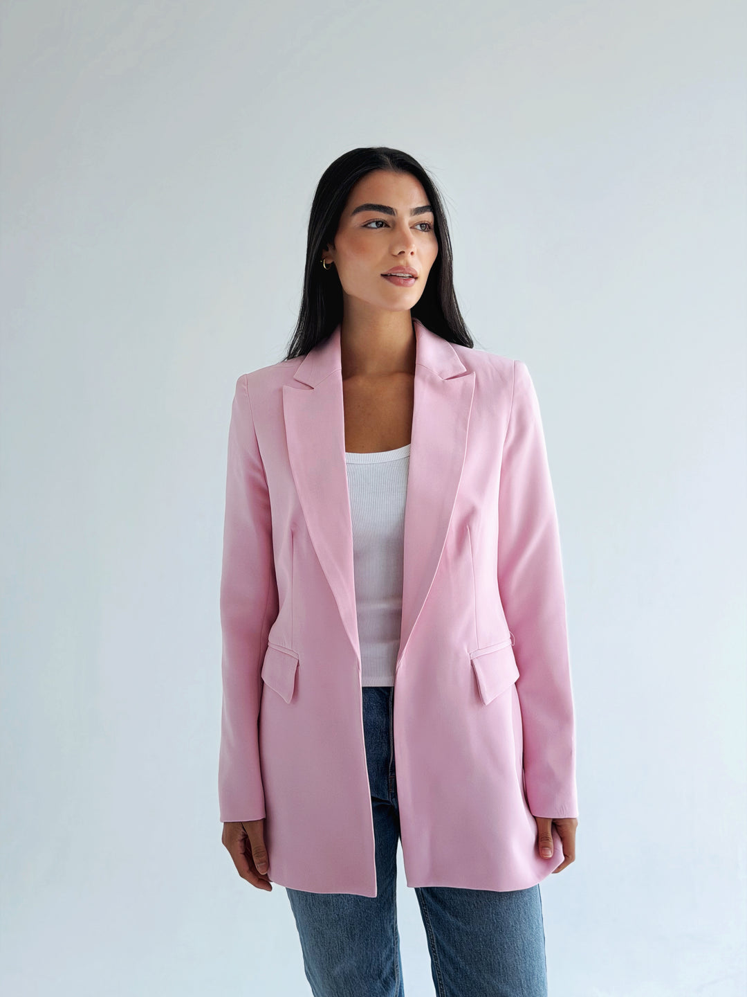 Slim fit blazer in pink