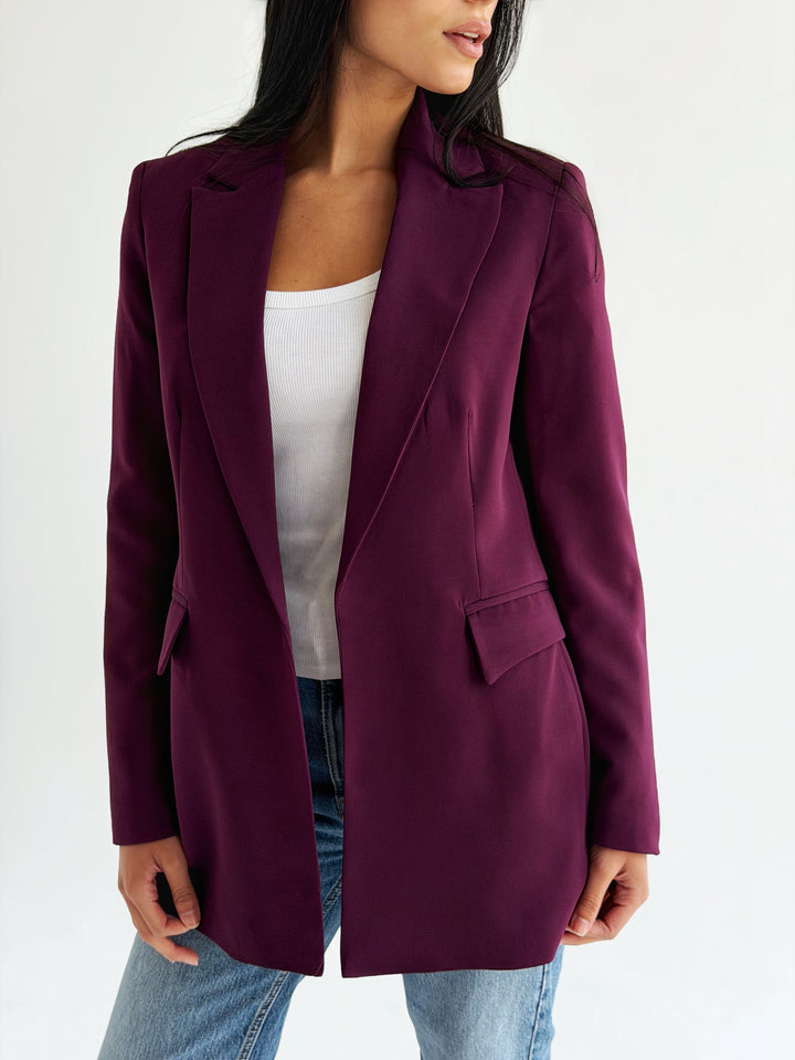 Slim fit blazer in Burgundy