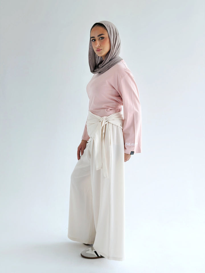 Flow pants in off white