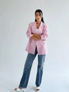 Striped Relaxed Fit blazer In Rose