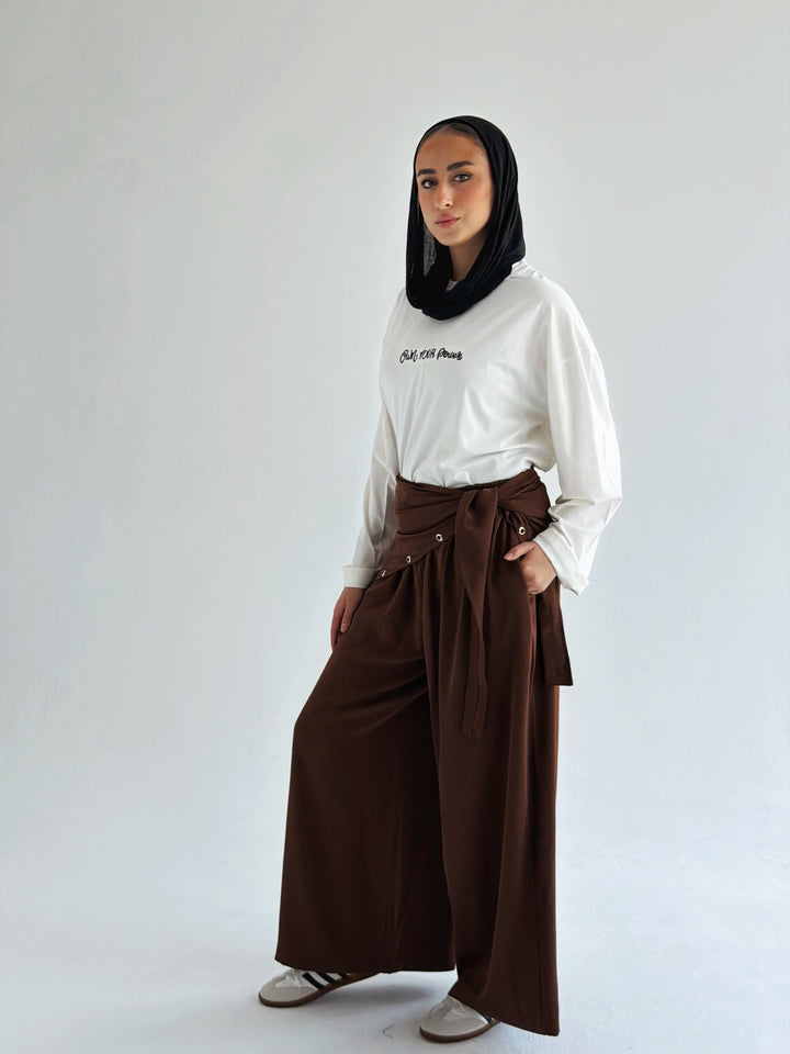 Flow pants in Brown