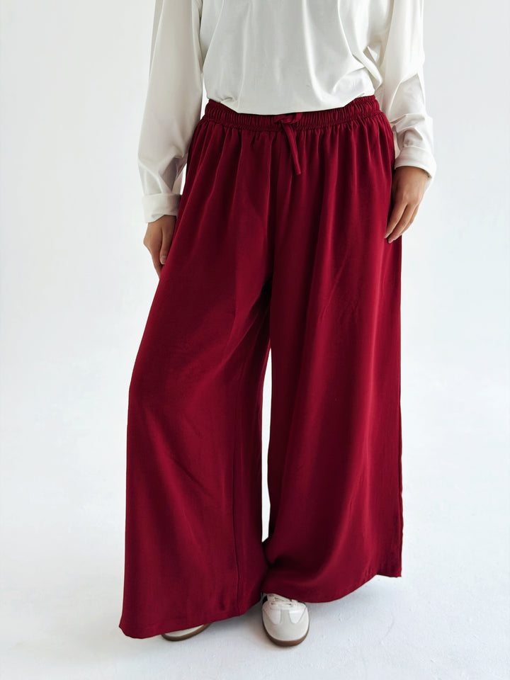 Flow pants in red