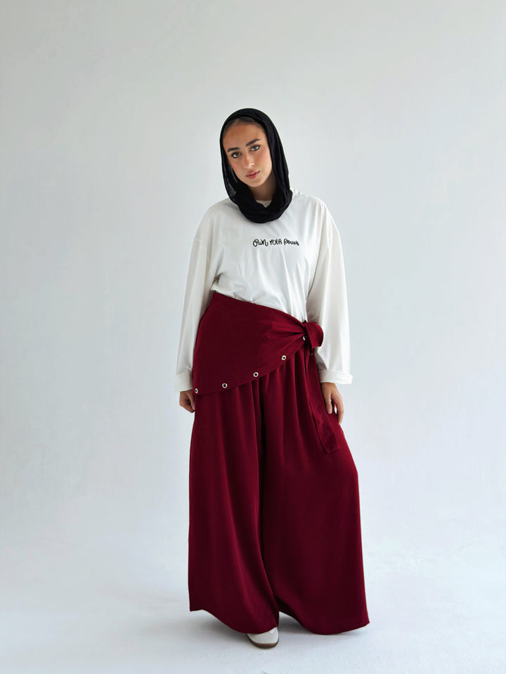 Flow pants in red