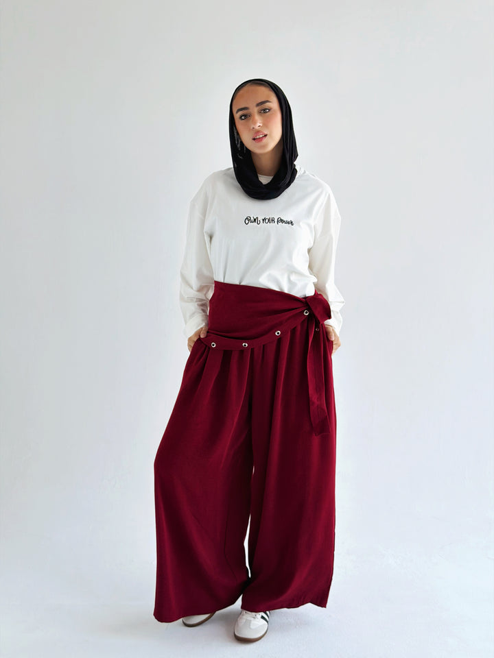 Flow pants in red