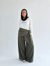 Flow pants in olive oil