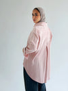 High and low shirt in rose