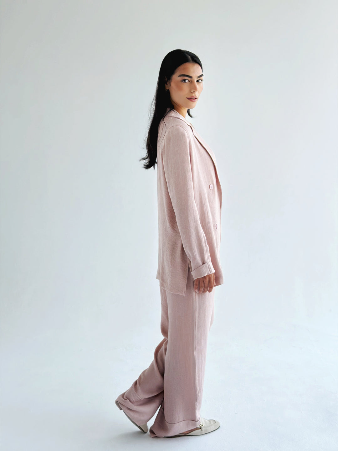 Linen mood set in rose