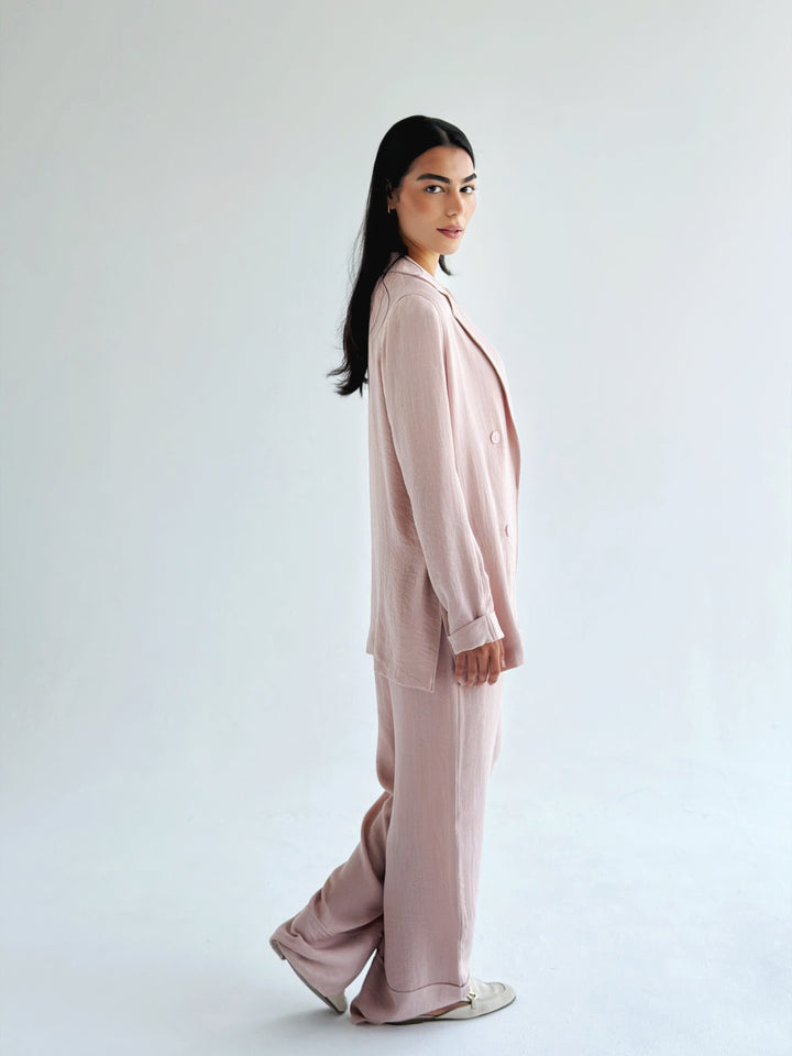 Linen mood set in rose