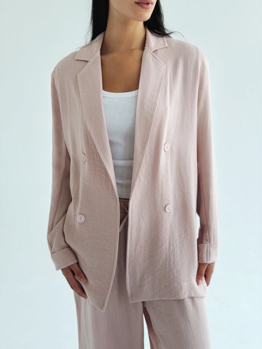 Linen mood set in rose