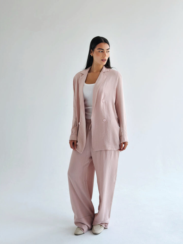Linen mood set in rose