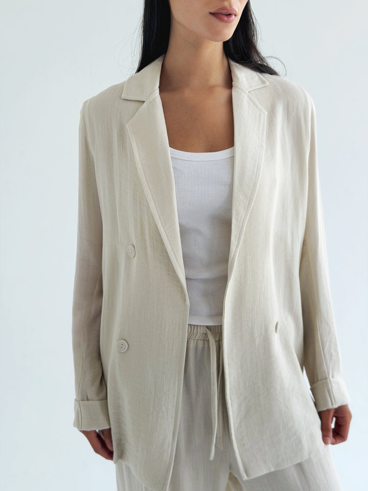 Linen mood set in beige