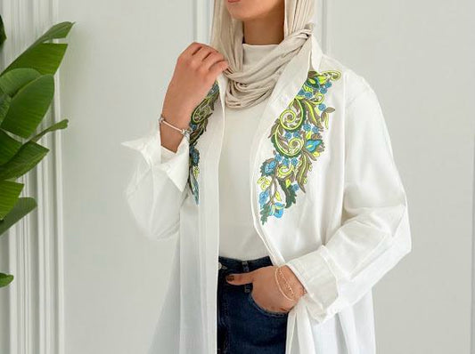 Embroidered white  shirt