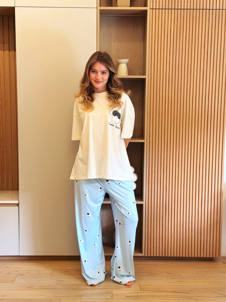 Self love cotton Button -up pajama with shirt/Sheep