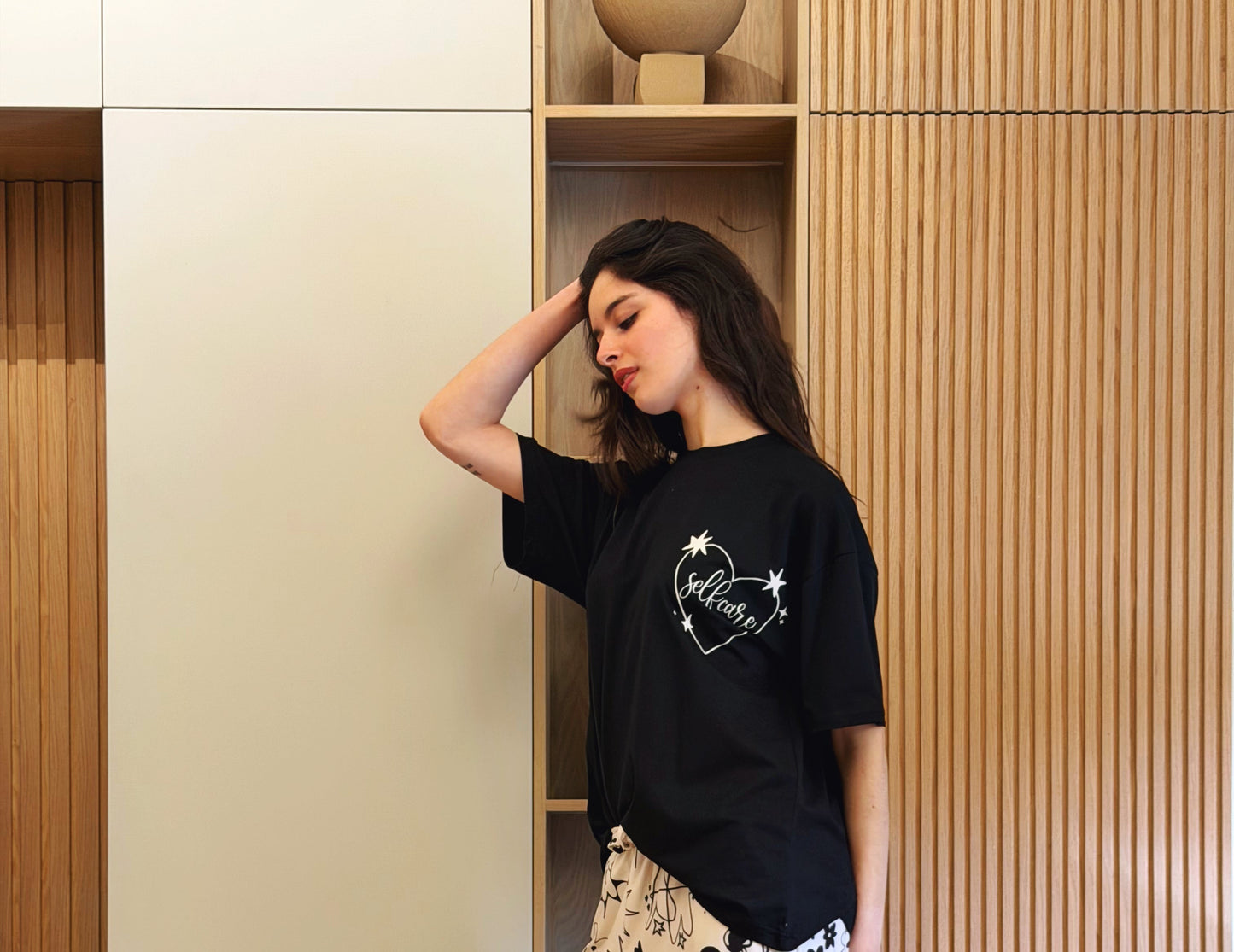 Self care black shirt