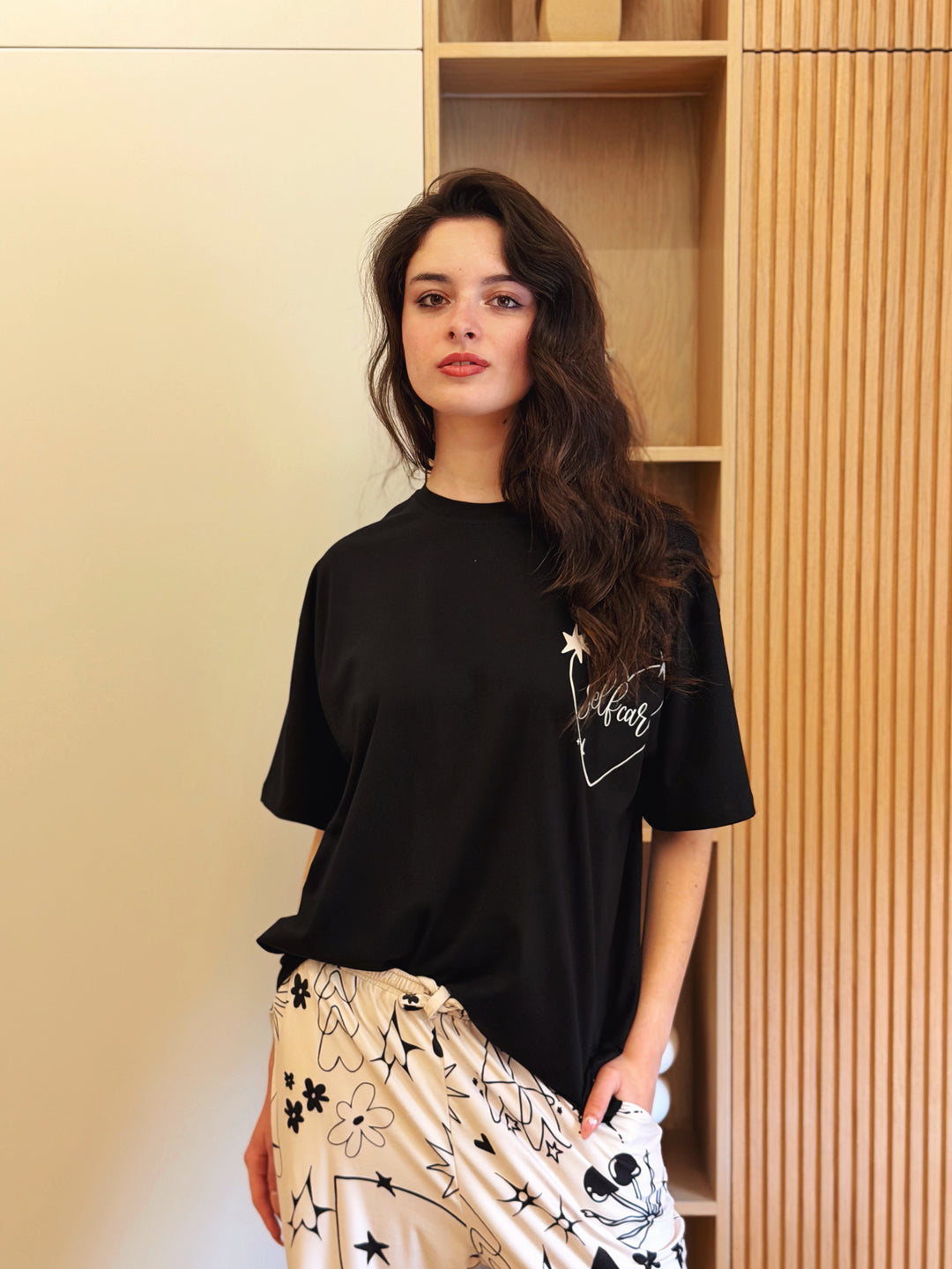 Self care black shirt