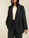The Tailored Striped blazer in Navy