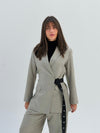 Belted jacket in gray