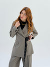 Belted jacket in grish
