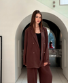 Easy chic blazer in brown