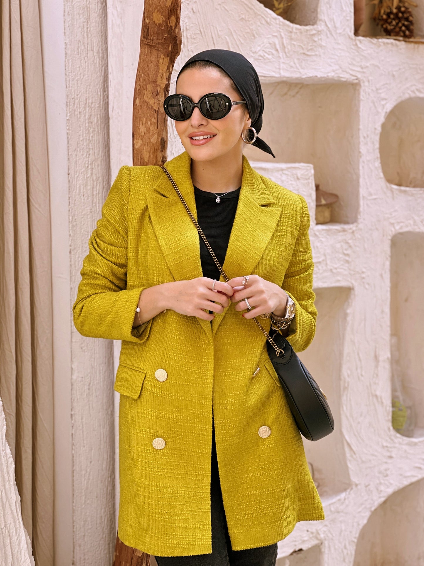 Lemon green winter Blazer