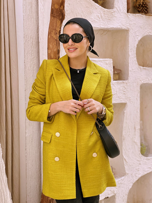 Lemon green winter Blazer