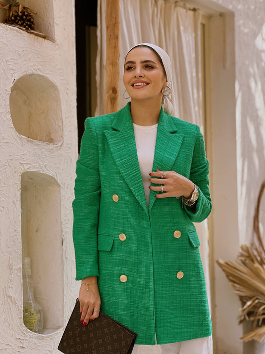 Green winter blazer